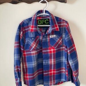 Boys DIXXON flannel - Red and Blue size XS